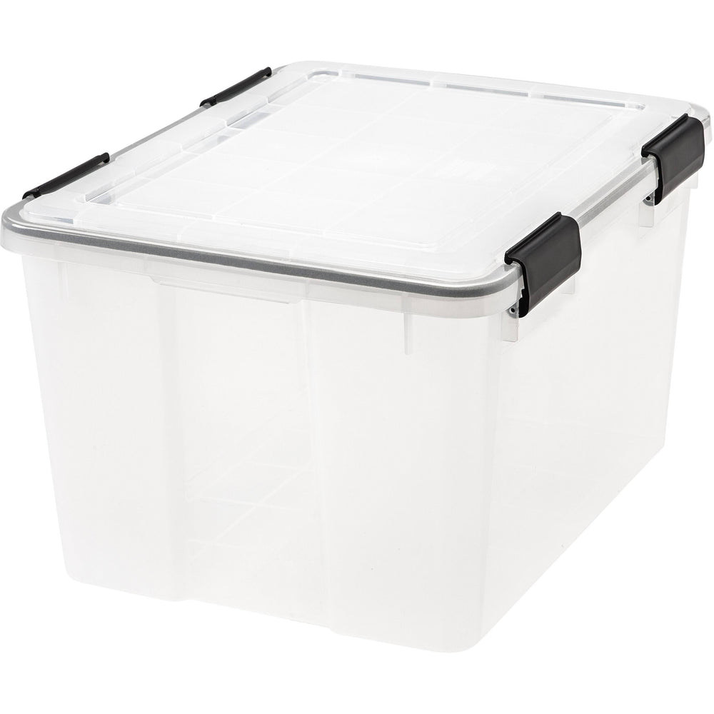 Iris USA Weathertight Storage Box, Clear, 46.6 quart