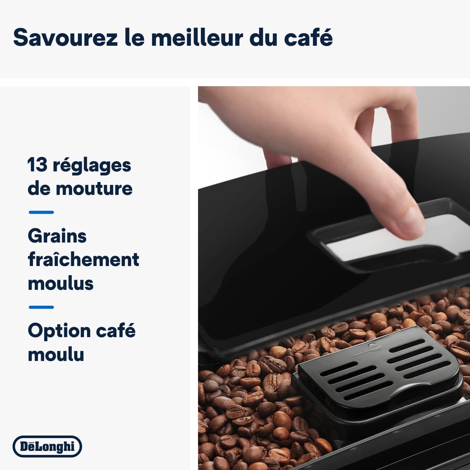 De'Longhi Magnifica S Machine a Café Grain ECAM22.110.B, Machine Expresso et Cappuccino, 1.8L, Noir [Exclusif Amazon]
